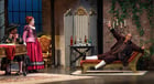 Doctor Bartolo (Musa Ngqungwana), Rosina (Stephanie Doche), Count Almaviva (Lunga Eric Hallam) (photo credit: David Bachman, opening night)